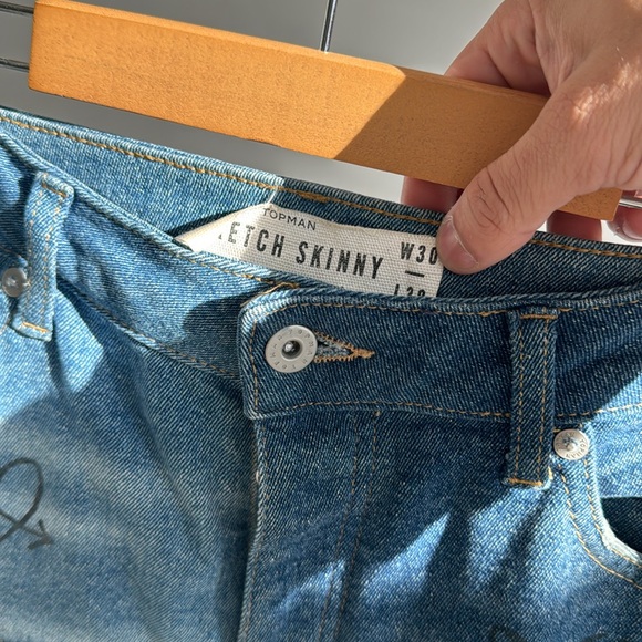 Topman Sterch Skinny Ripped Jeans - Picture 3 of 3